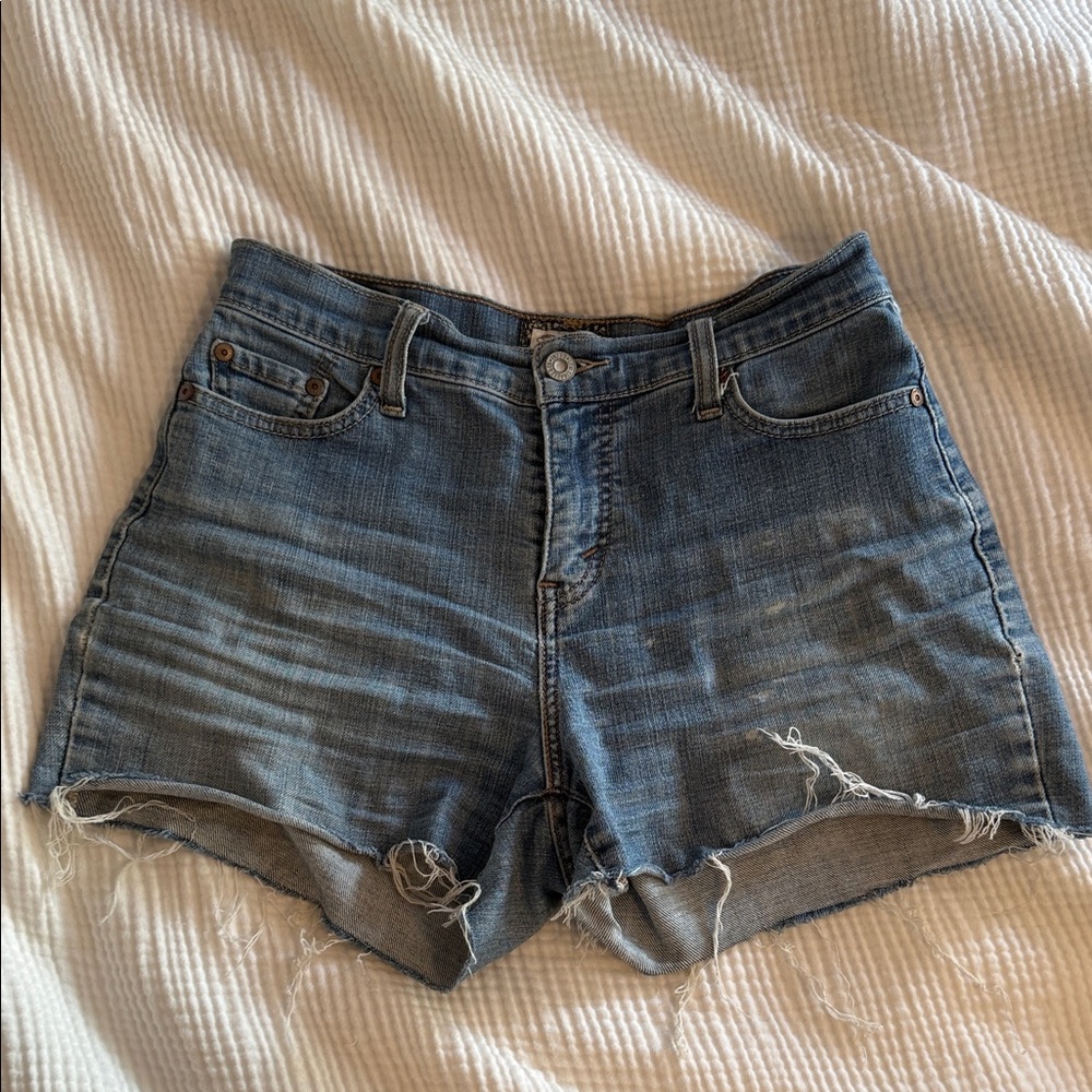 Levi's Distressed Blue Jean Shorts